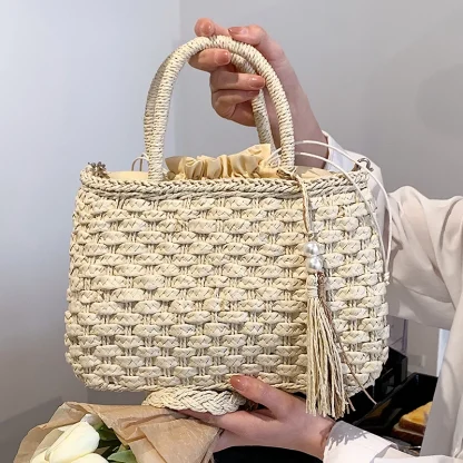 Fashionable Shoulder Beach Tote Bag - Image 2