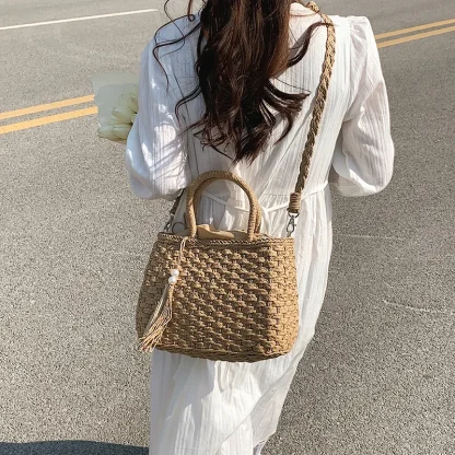 Fashionable Shoulder Beach Tote Bag - Image 3