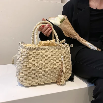Fashionable Shoulder Beach Tote Bag - Image 5