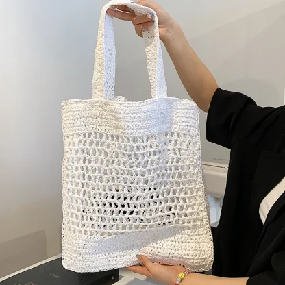 Knitted Shoulder Tote Beach Bag - Image 2