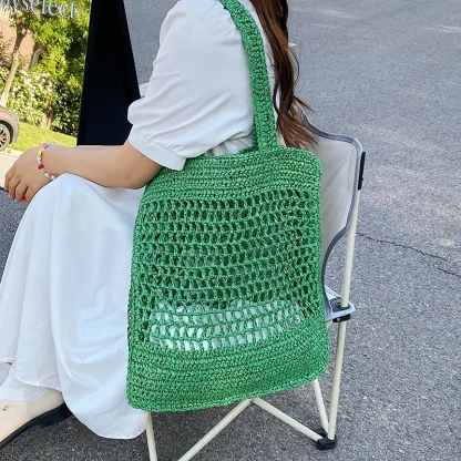 Knitted Shoulder Tote Beach Bag - Image 4