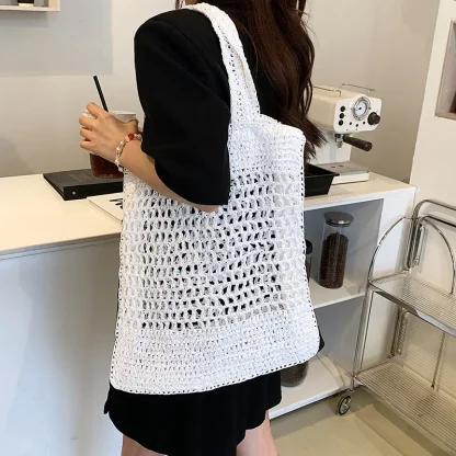 Knitted Shoulder Tote Beach Bag