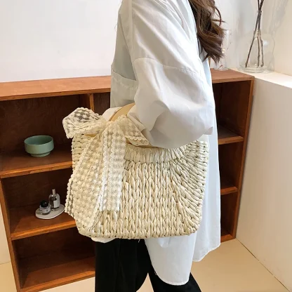 Luxury Shoreline Fashion Straw Beach Bag - Image 6
