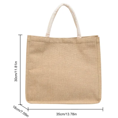 Seaside Serenity Linen Top Handle Beach Bag - Image 6