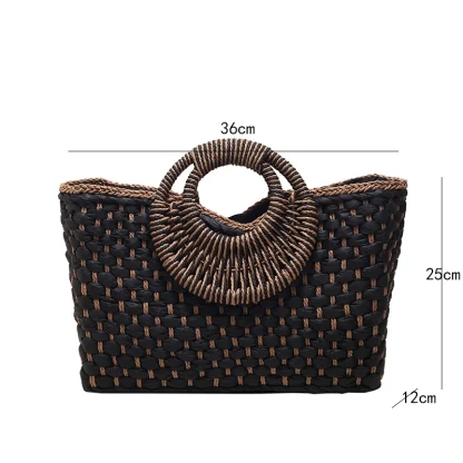 Coastal Breeze Jumbo Straw Beach Bag - Image 7