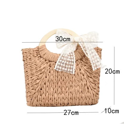 Luxury Shoreline Fashion Straw Beach Bag - Image 7