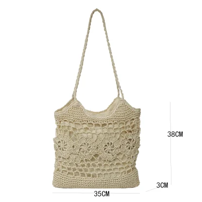 Stylish Weave Summer Tote Beach Bag - Image 7