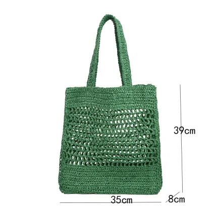 Knitted Shoulder Tote Beach Bag - Image 7