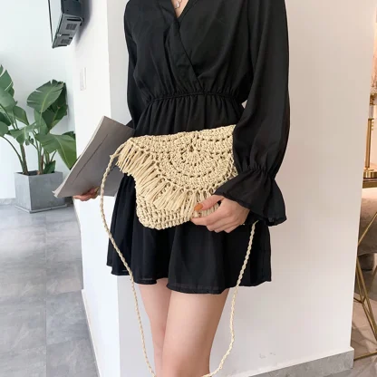 Tropical Bliss Vacation Tassel Beach Bag - Image 4