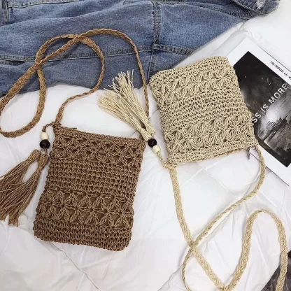 Casual Tassel Crossbody Beach Travel Bag - Image 4