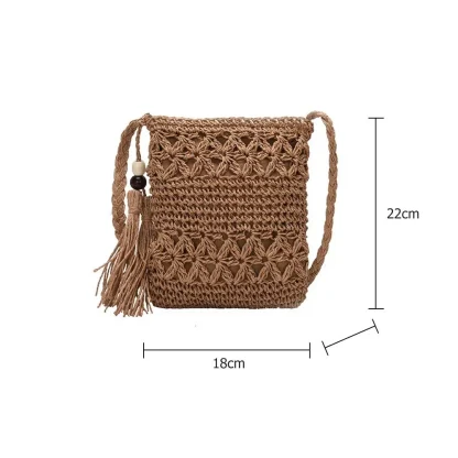 Casual Tassel Crossbody Beach Travel Bag - Image 6