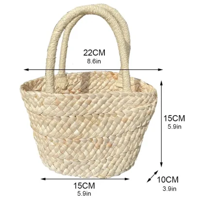 Casual Straw Summer Beach Bag - Image 6