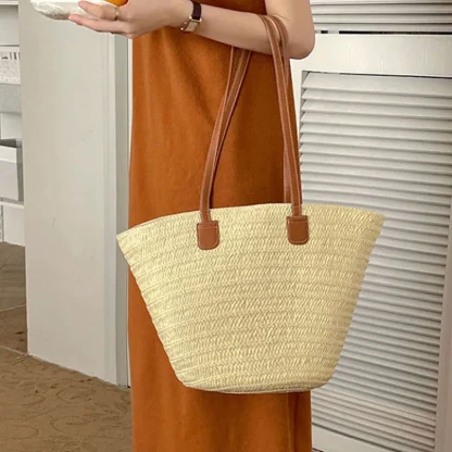 Summer Cottage Basket Beach Bag - Image 4