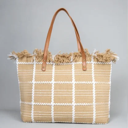 Tassel-Trimmed Large Beach Bag - Image 4