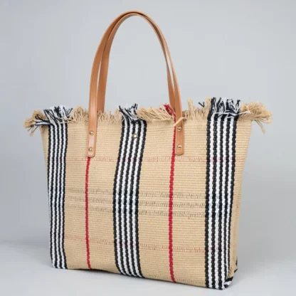 Tassel-Trimmed Large Beach Bag - Image 5