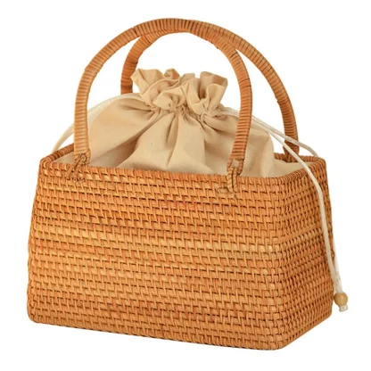 Basket Drawstring Beach Bag