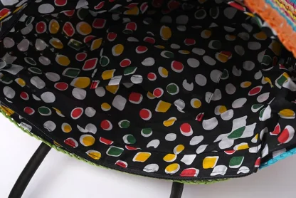 Rainbow Straw Tote Beach Bag - Image 7