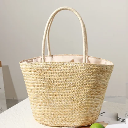 Basket Straw Summer Beach Tote Bag - Image 4