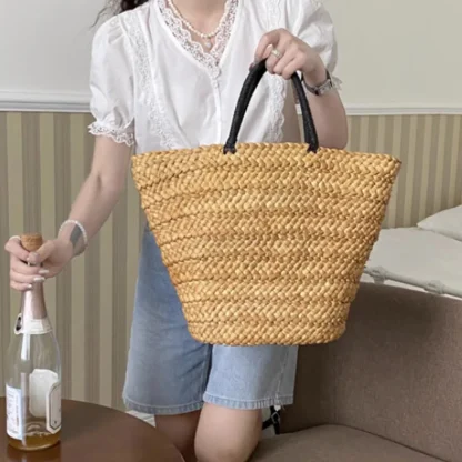 Summer Straw Beach Tote Bag - Image 2
