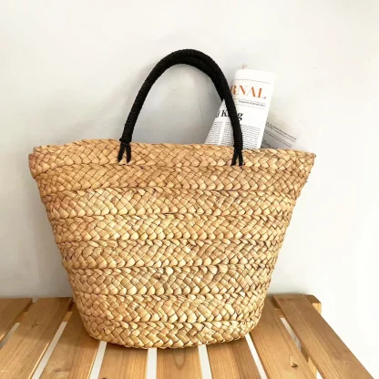 Summer Straw Beach Tote Bag - Image 5