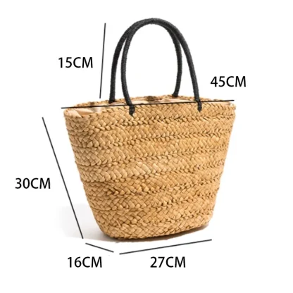 Summer Straw Beach Tote Bag - Image 6