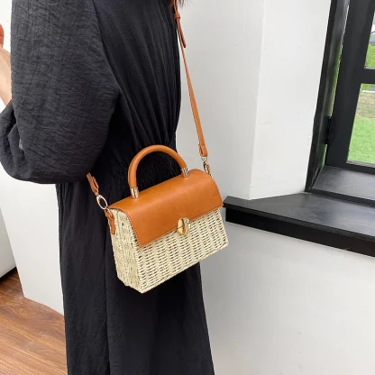Fashionista Straw Shoulder Beach Bag