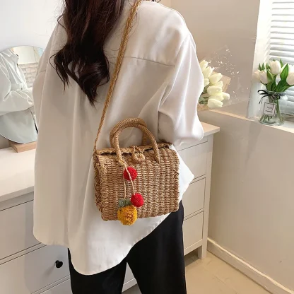 Fashionable Straw Beach Shoulder Bag