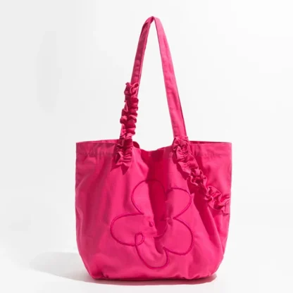 Flower Shopper Shoulder Beach Bag - Image 6