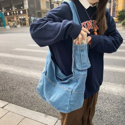 Fashion Travel Denim Beach Bag - Image 5