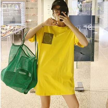 Mesh Shopping Reusable Shoulder Beach Bag - Image 3
