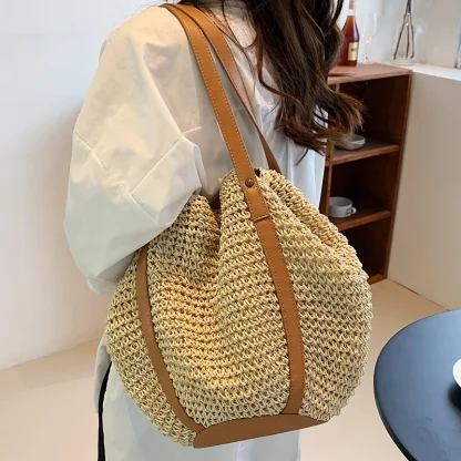 Weave Charm Big Travel Beach Bag - Image 2