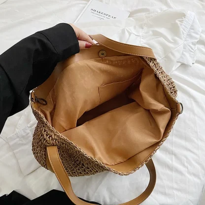 Weave Charm Big Travel Beach Bag - Image 5