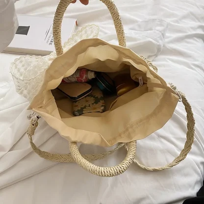 Trendy Weave Shoulder Beach Bag - Image 2