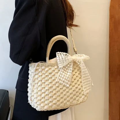 Trendy Weave Shoulder Beach Bag