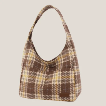 Plaid Retro Commuter Beach Bag - Image 2