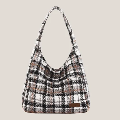 Plaid Retro Commuter Beach Bag - Image 3
