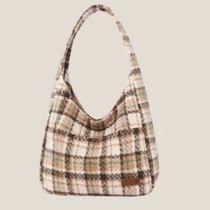 Plaid Retro Commuter Beach Bag - Image 4