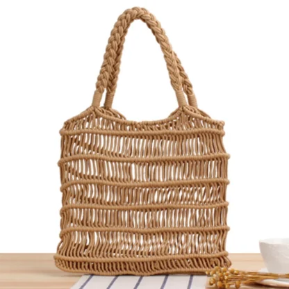 Cotton-Like Woven Rope Beach Bag - Image 2