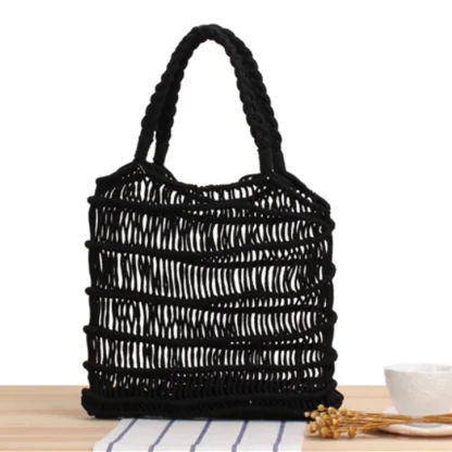 Cotton-Like Woven Rope Beach Bag