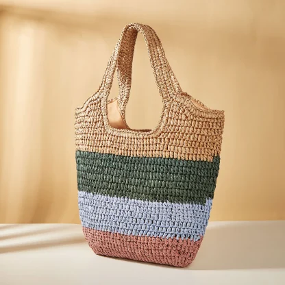 Casual Straw Tote Beach Bag