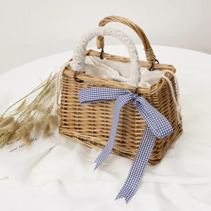 Exquisite Rattan Woven Luxury Beach Bag - Image 3