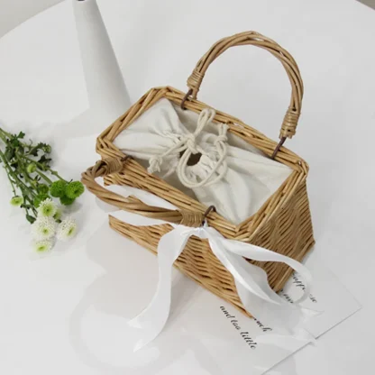 Exquisite Rattan Woven Luxury Beach Bag - Image 5