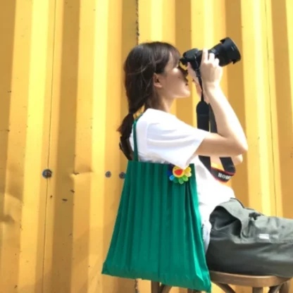 Simple Portable Shoulder Foldable Beach Bag - Image 3