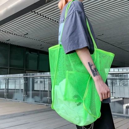 Reusable Large Mesh Fashion Beach Bag
