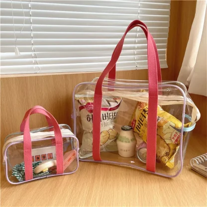 Clear Waterproof Zipper Beach Bag - Image 4