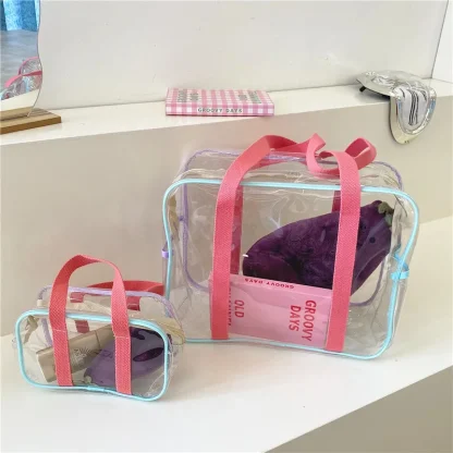 Clear Waterproof Zipper Beach Bag - Image 2