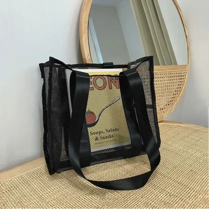 Transparent Mesh Beach Tote Bag - Image 3