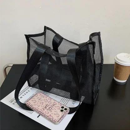Transparent Mesh Beach Tote Bag - Image 4