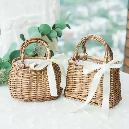 Trendy Flower Basket Beach Bag - Image 2