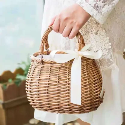 Trendy Flower Basket Beach Bag
